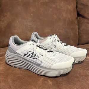 Skechers Mens Light Gray Athletic Shoes